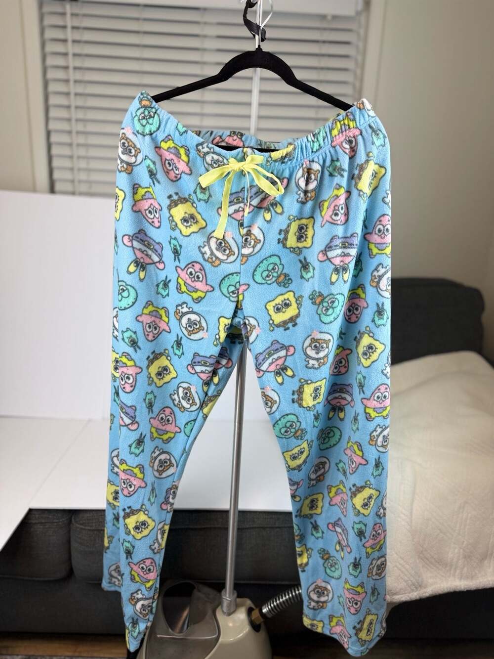 SpongeBob SquarePants Blue Fleece Character Print Lounge Pajama Pants NWT XL